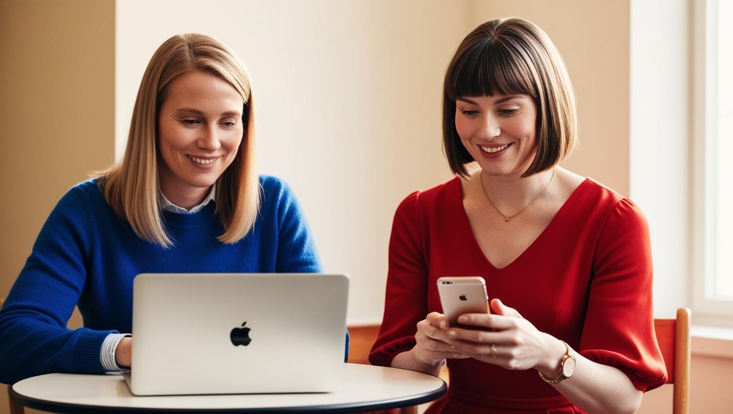two women trying tik joy's whatsapp integration